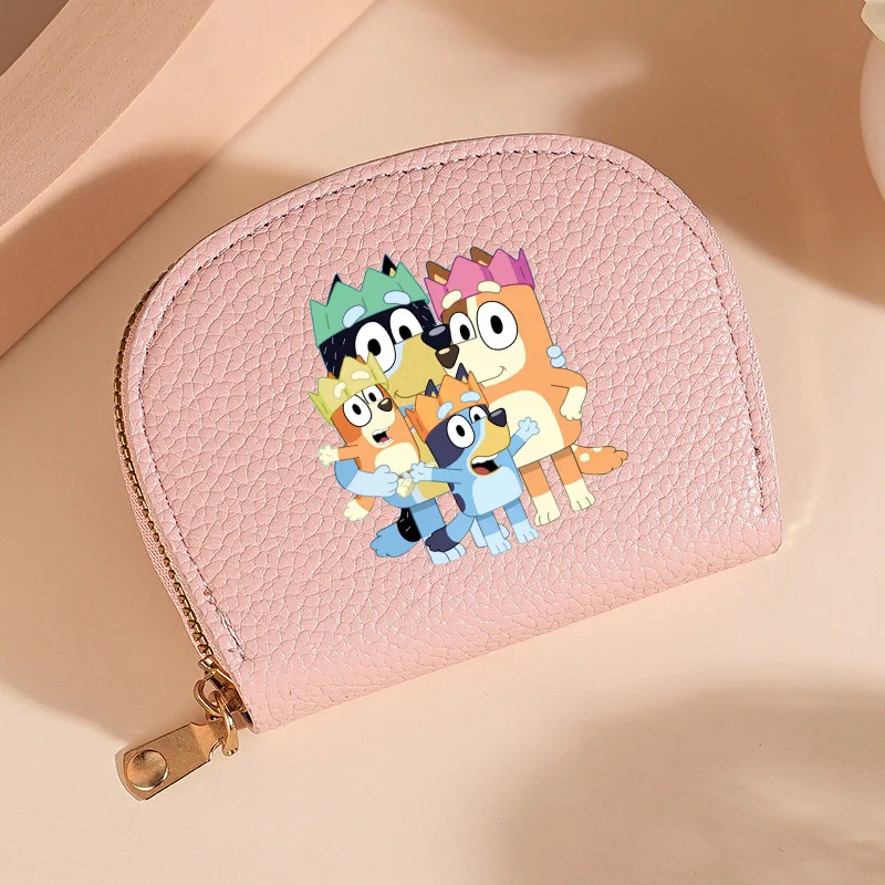 Blueyi Portafogli Portafogli da donna Moda Cerniera Portamonete corto Borsa Cartoon Anime Bingo Stampa Borse per carte Ragazze Ragazzi Regalo di Natale Nuovo