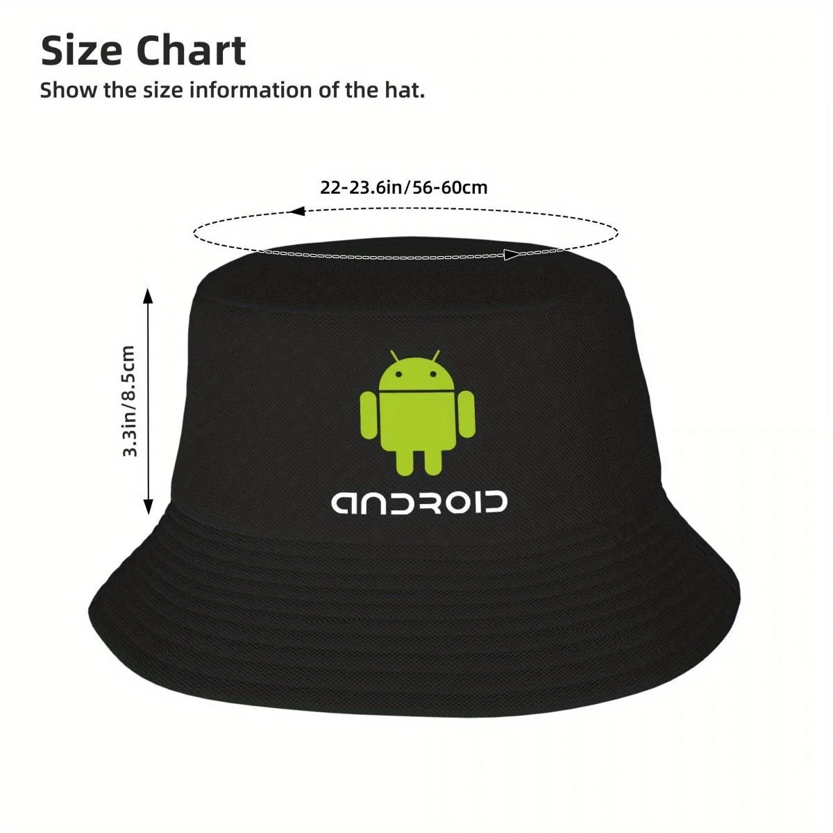 2025 neue Android Fisherman Caps Bucket Hat Sun Beach Visor Caps