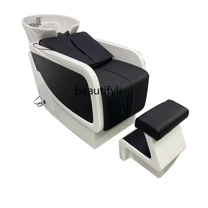 

Electric Massage Shampoo Bed Lying Half Flushing Bed Hair Salon Ceramic Basin Barber Shop Shampoo Bed Hair Salon