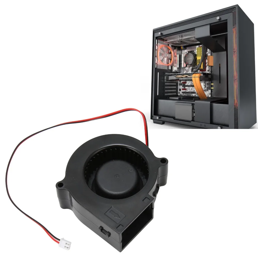 

Durable DC 12V PC Cooling Fan 2Pin Input 75x75x30mm Cooling Blower Fan Brushless Cooling Fan Electronics Cooling