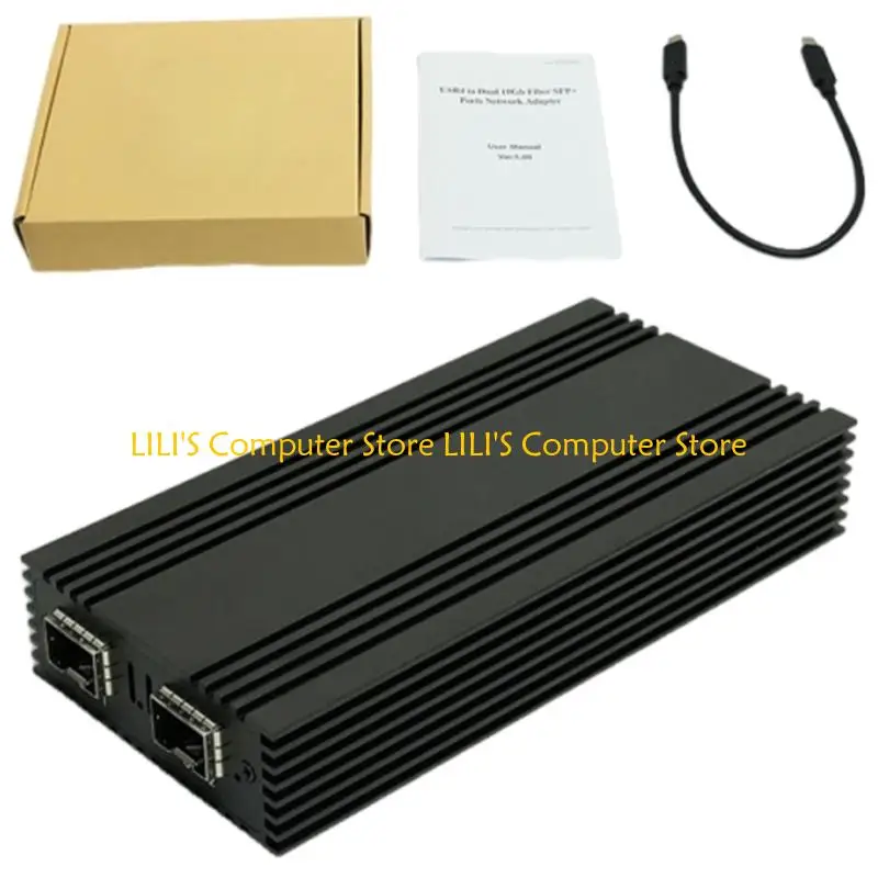 A52B USB4 om SFP+ poort 10G Ethernet-adapter RJ45 10GBASE-T voor mini-pc te verdubbelen