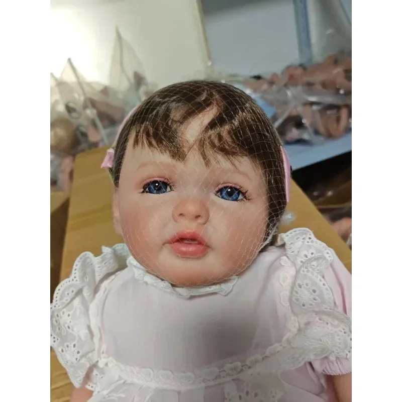 60 cm große Betty Princess Girll Reborn Baby Handbemalungspuppe mit Genesis Paint Hochwertiges 3D-Hautspielzeug