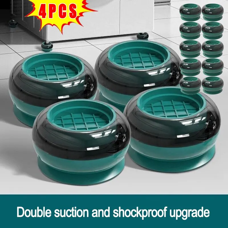 4/1Pcs Washing Machine Anti Vibration Pads Rubber Feet Mat Slipstop Silent Universal Refrigerator Support Dampers Stand