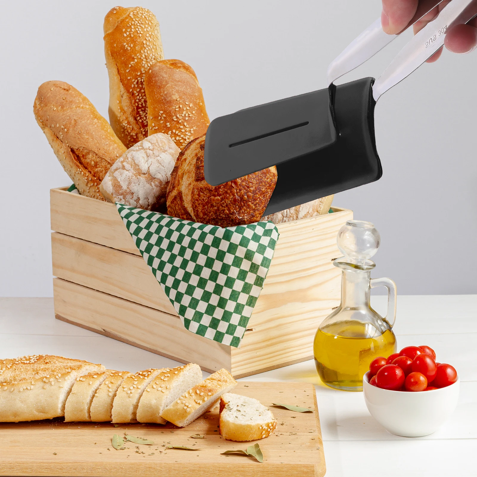 

Durable Compact Practical Spatula Tong Stainless Steel Silicone Creative Design for Kitchen Essentials Cooking Tools Accessories