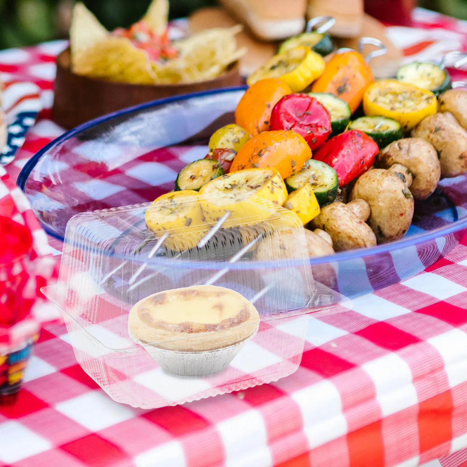 

100Pcs Cake Dessert Packaging Boxes Clear Transparent Cookie Container for Bakery Takeaway Baked Goods Snack Supplies