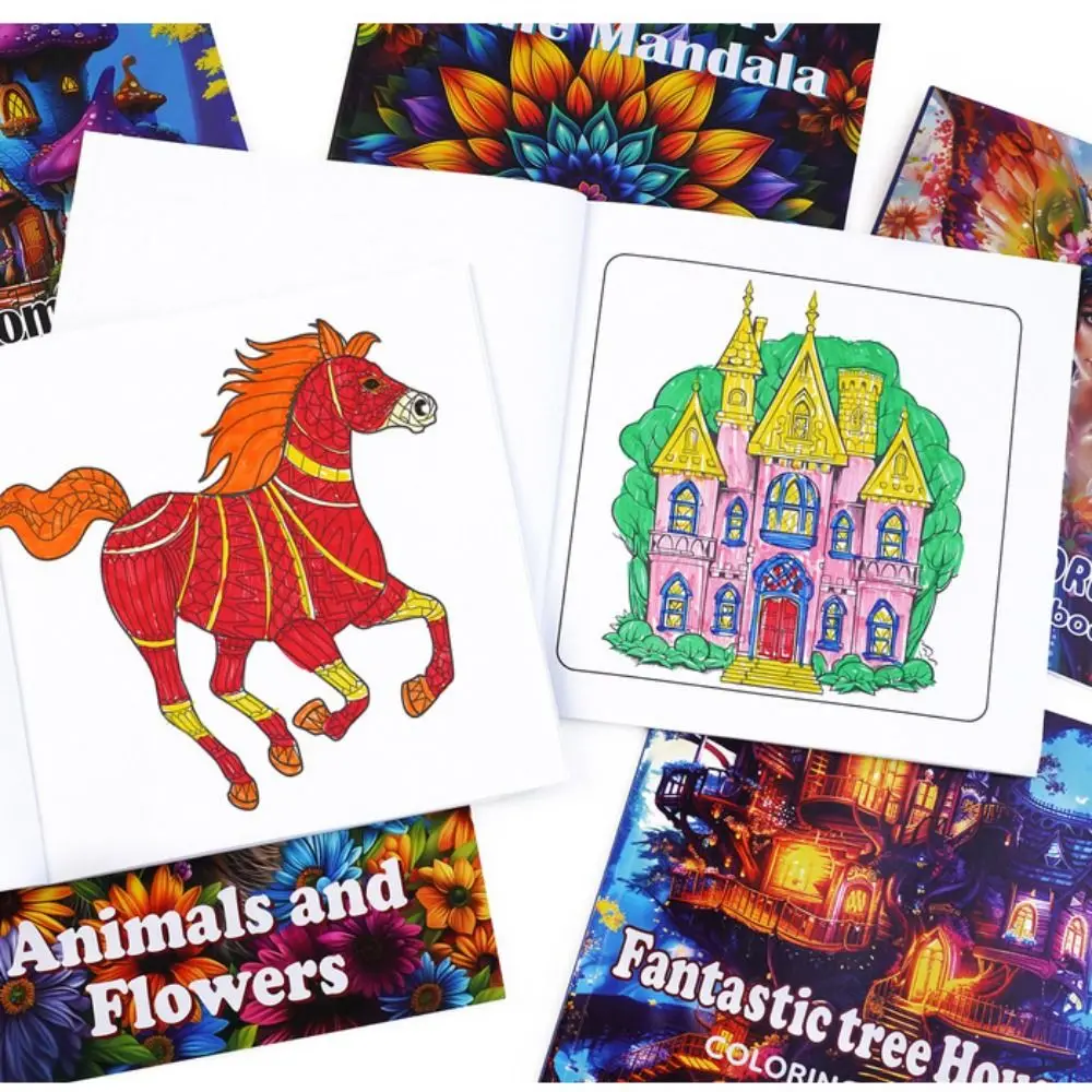 Intricate Designs Adult Coloring Book Floral Mandala Animal Designs Graffiti Painting Book Doodles Book Stress Relief