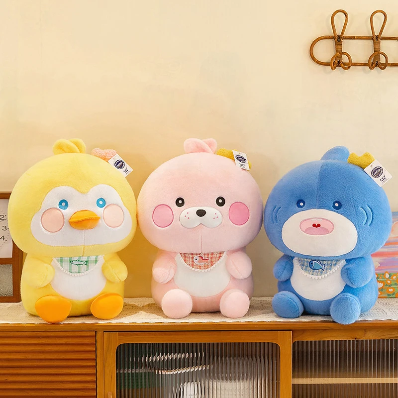 

Kawaii Ocean Series Plush Toy Cute Shark Seal Stuffed Doll Pillow for Kids Birthday Gift Soft Cuddly Animal Plush