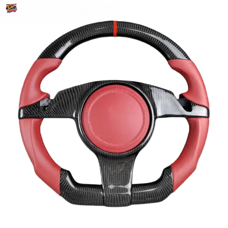 Forged Carbon Wheel with Alcantara and Button Frame for Porsche 911 992 997 718 Panamera Cayenne Taycan Macan