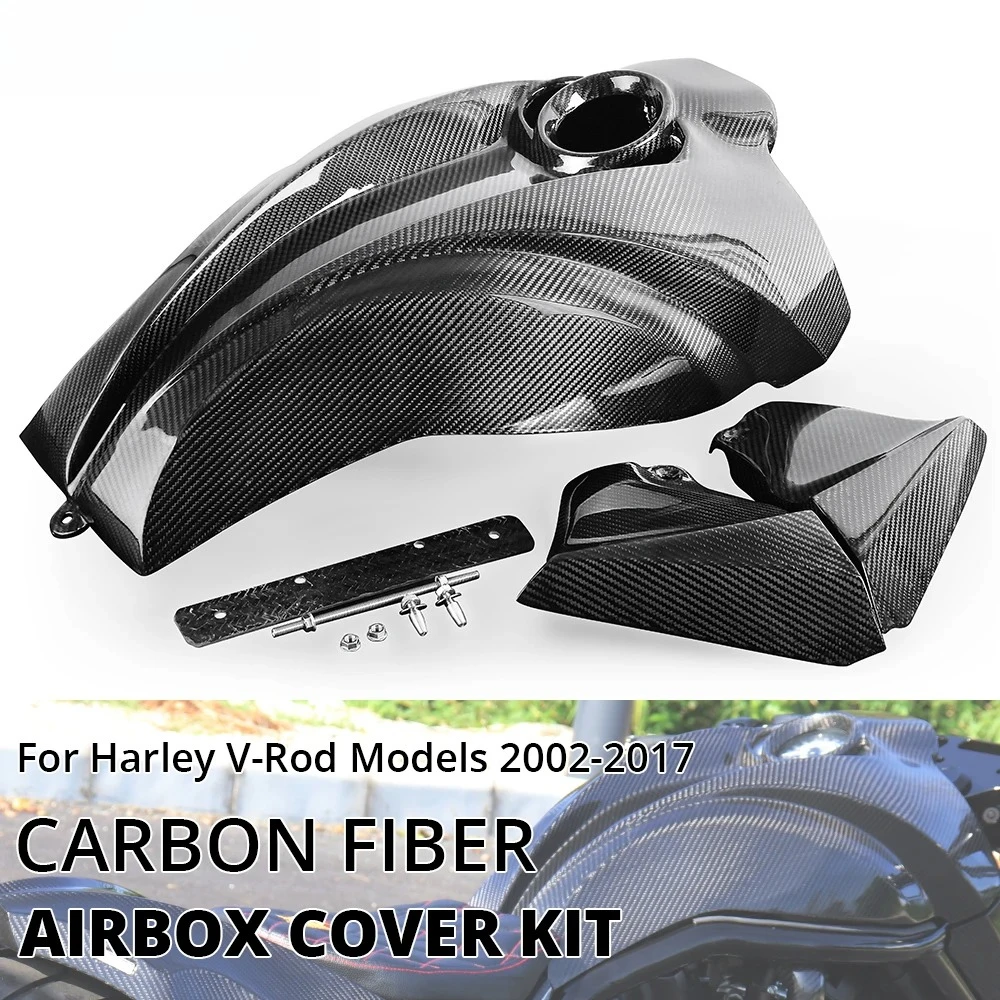 

Carbon Fiber Air Box Airbox Cover Fairing Kit for Harley V-Rod VROD VRSC Night Rod VRSCDX Muscle VRSCF VRSCAW VRSCA 2002-2017