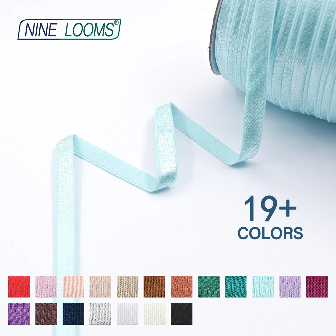 NINE LOOMS BH-Träger, elastisches Band, 3/8 Zoll, 10 mm, glänzendes Nylon-Schulterband, Unterwäsche, Dessous-Herstellung, Nähbesatz, 50, 100 Yard per Spule – Detail 13