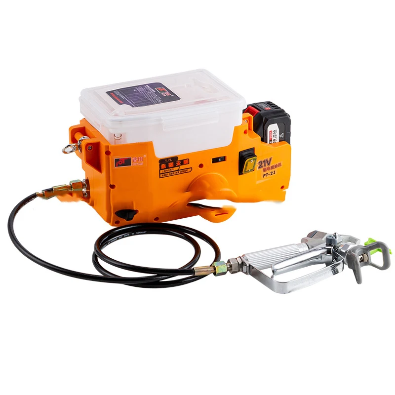 배낭 리튬 배터리 충전 편리한 스프레이 기계 페인트 코팅 고압 에어리스 플런저 벽 수리 기계