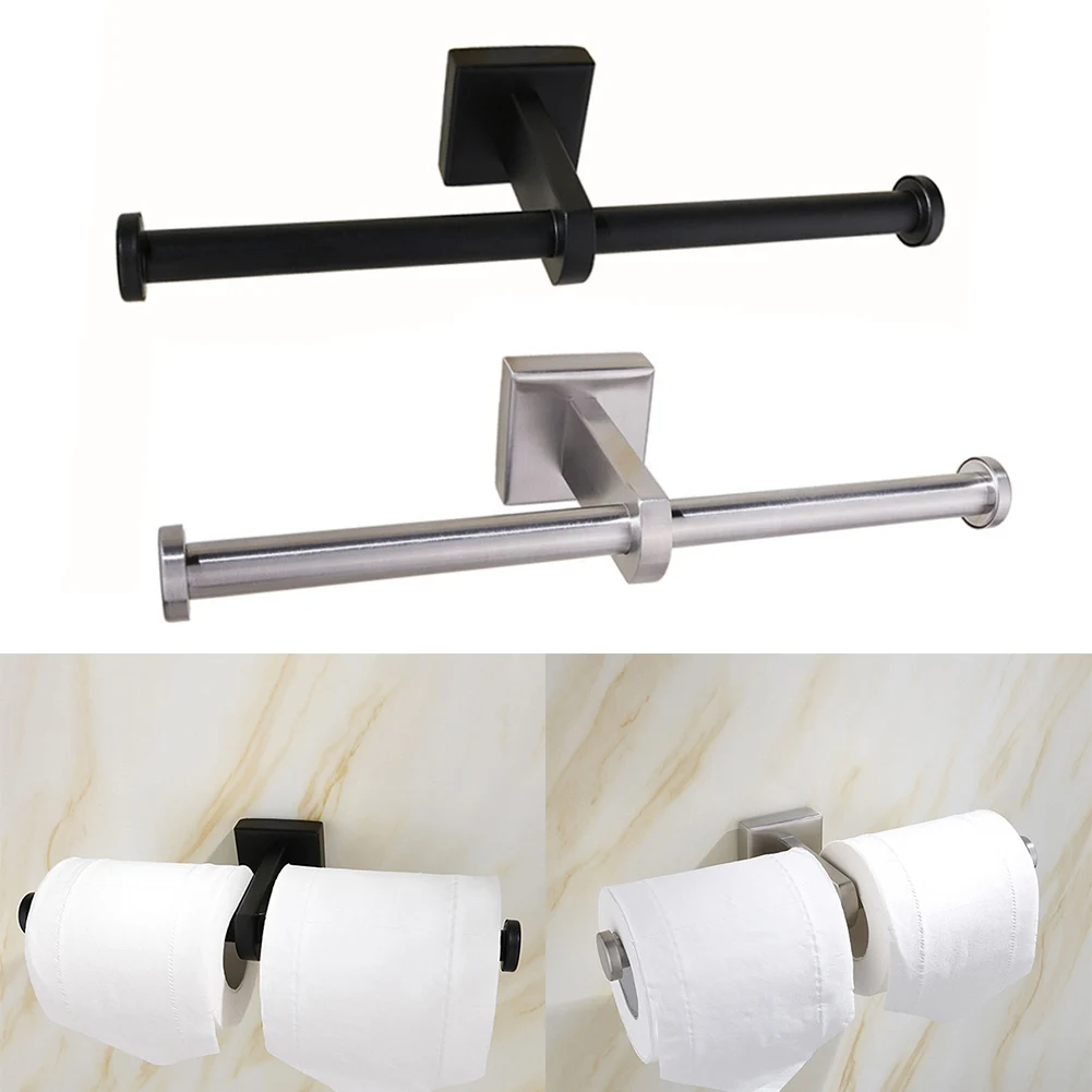 RVS Toiletrolhouder Dubbele Ring Toiletrolhouder Muur Badkamer Accessoires Set Bad Hardware