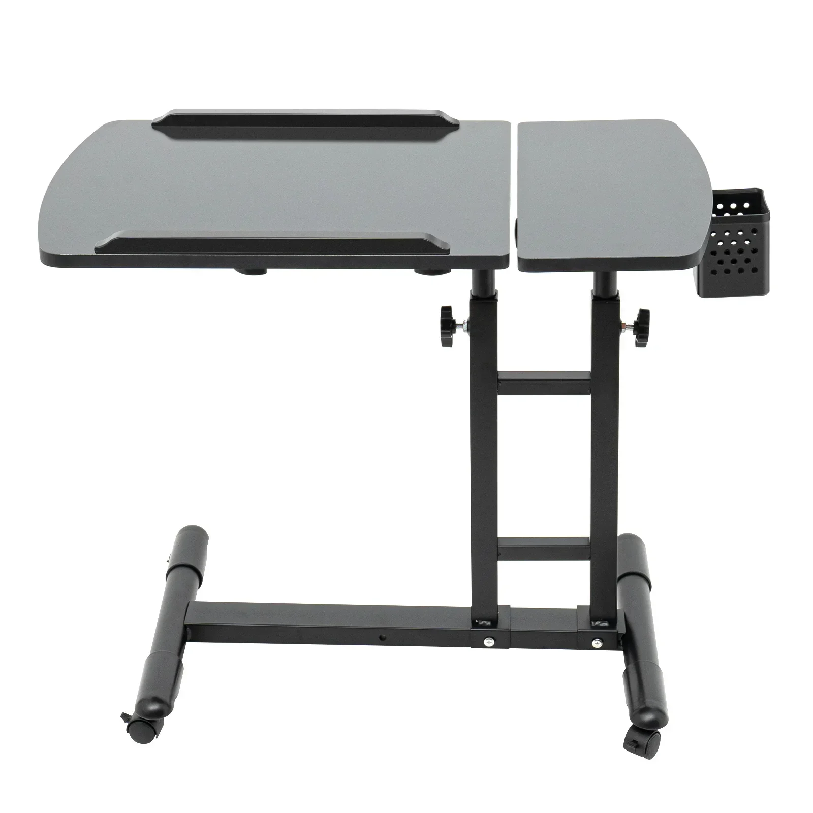 Tattoo Table Station Dual Countertops Universal Wheels | Height Adjustable - Portable Mobile Tattoo Station with Arm Rest Stand