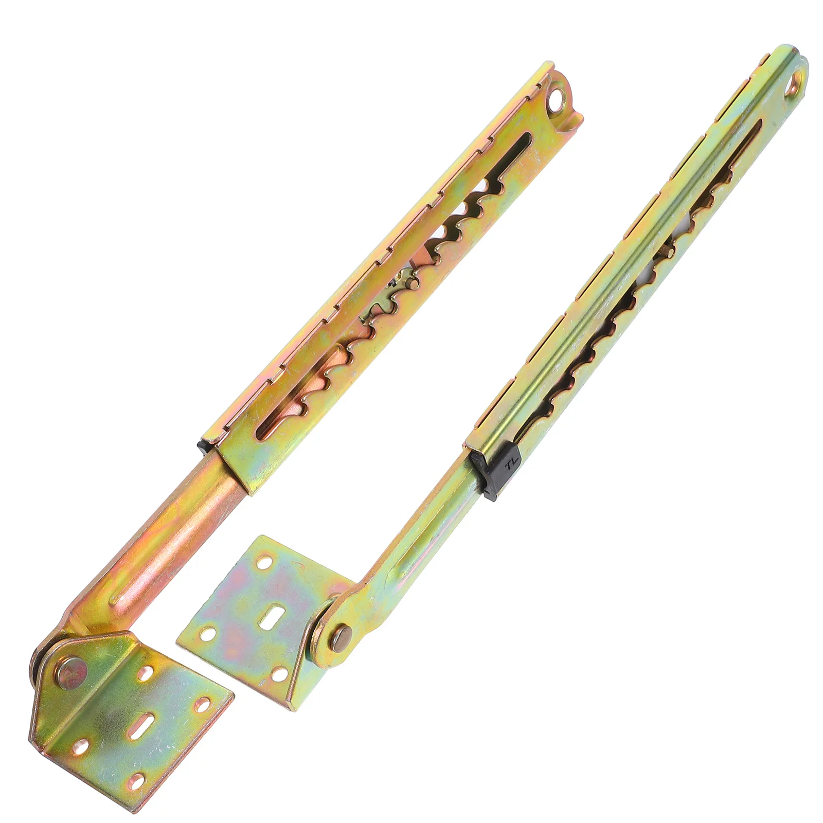 2Pcs Adjustable Furniture Single Angle Zinc Plated Steel Hinge Lift Rod Bed Height Riser Part for Massage Couch Bed Repair