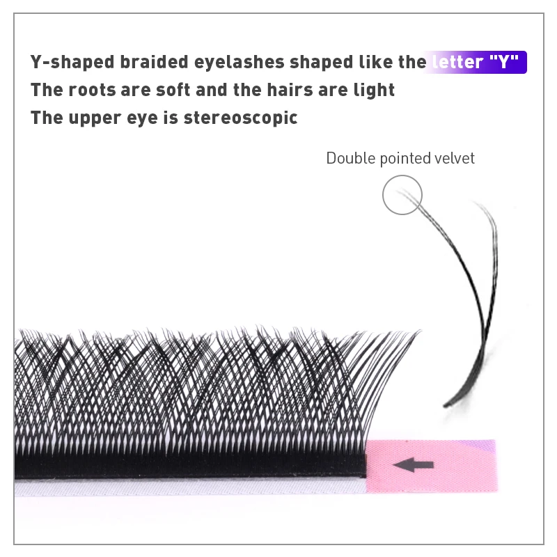 YY Shape Lashes 2D/0.07mm Faux Mink C/D 8-15mm Natural Soft Brazilian Eyelash Premade Volume Fan Hand Woven Lashes Extension