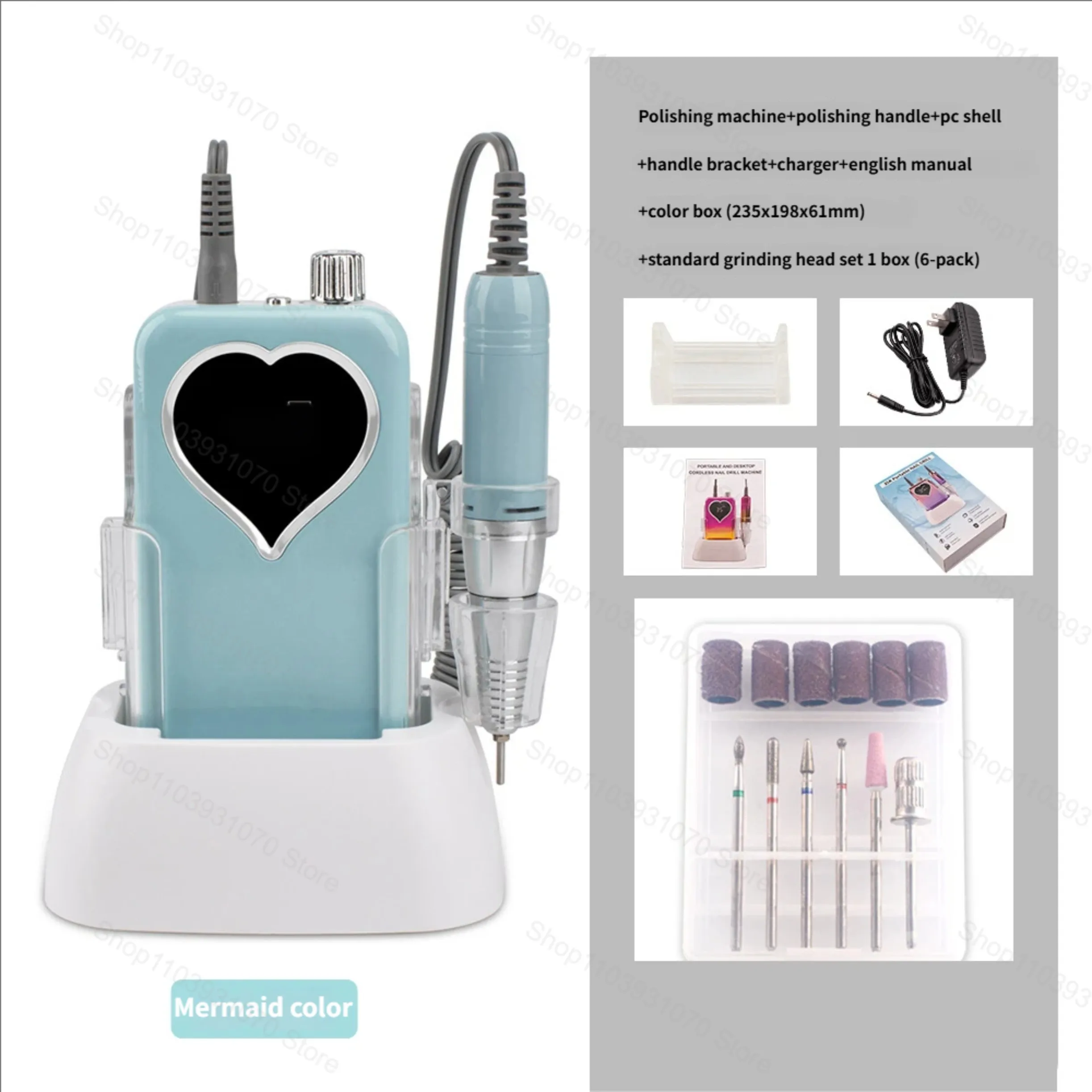 المهنية الكهربائية مسمار الحفر آلة 35000 دورة في الدقيقة ملف الأظافر اللاسلكي قابلة للشحن منخفضة الضوضاء مسمار ساندر لأداة صالون مانيكير #6