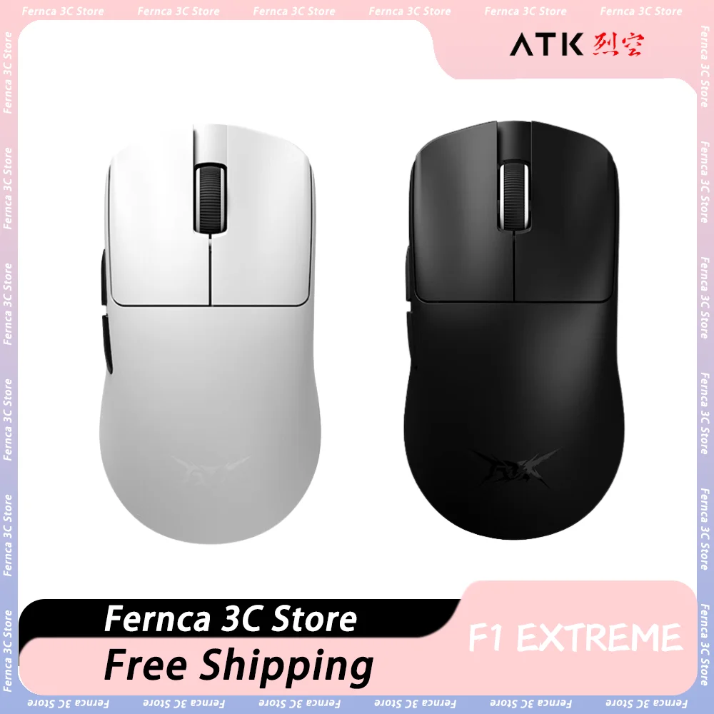 Atk Blazing Sky F1 Extreme Mouse 2 Mode Paw3950ultra Lightweight 8K Ergonomic Wireless Accessories Gaming Liekong Mouse Custom