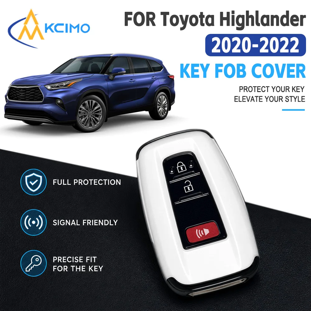 Car Key Fob Case For Toyota highlander（Highlander）2020‑2022 Remote Key Full‑Wrapped Anti‑Scratch Protective Shell Wear‑Resistant
