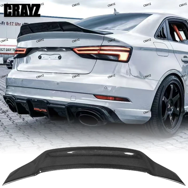 

For 2012 - 2020 AUDI A3 S3 RS3 8V Limousine Sedan Trunk Wing Forged Carbon Fiber R Style Rear Spoiler