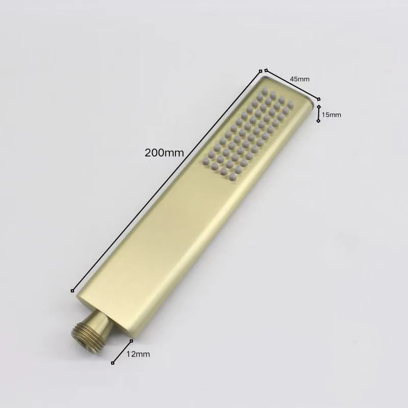 Quality brass hand hold shower head square rounded rectangle design polishing bright chromed water saving sprayer
