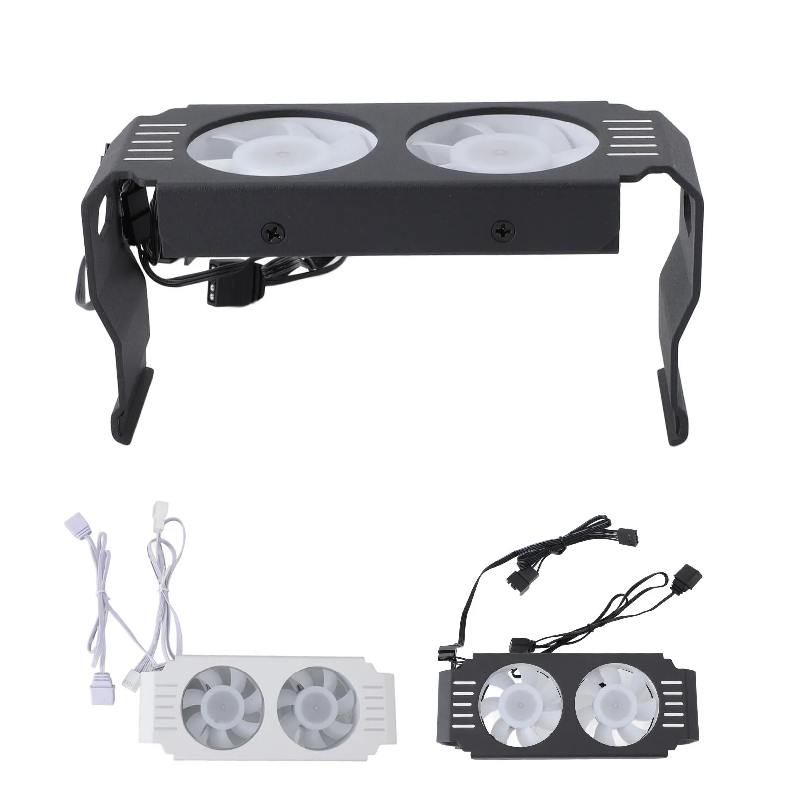 

ARGB RAM Radiator Computer Memory Module Heat Sink PWM Temperature Control Dual Fan for DDR DDR2 DDR3 DDR4 DDR5