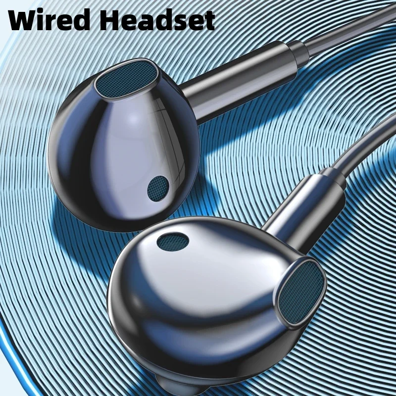 Wired Headphones in Ear Headset Wired Earphones with Microphone Bass Stereo  Sports Music Earbuds for Phones