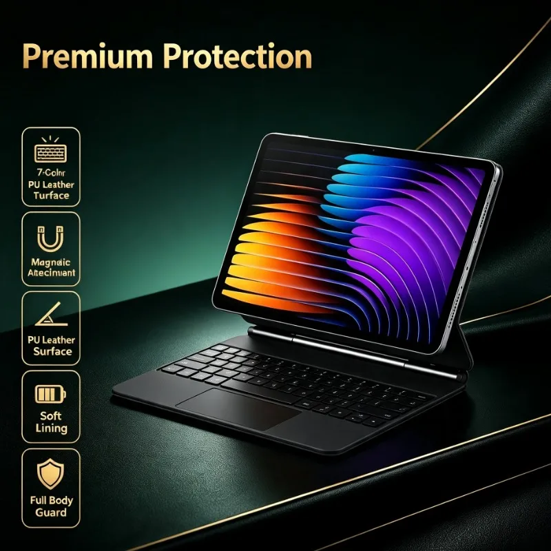 Wireless Bluetooth Keyboard Folio For Xiaomi Pad 7 Pad 8 Pad 8 Pro 11.2 Inch Multi Angle Tablet Protective Case