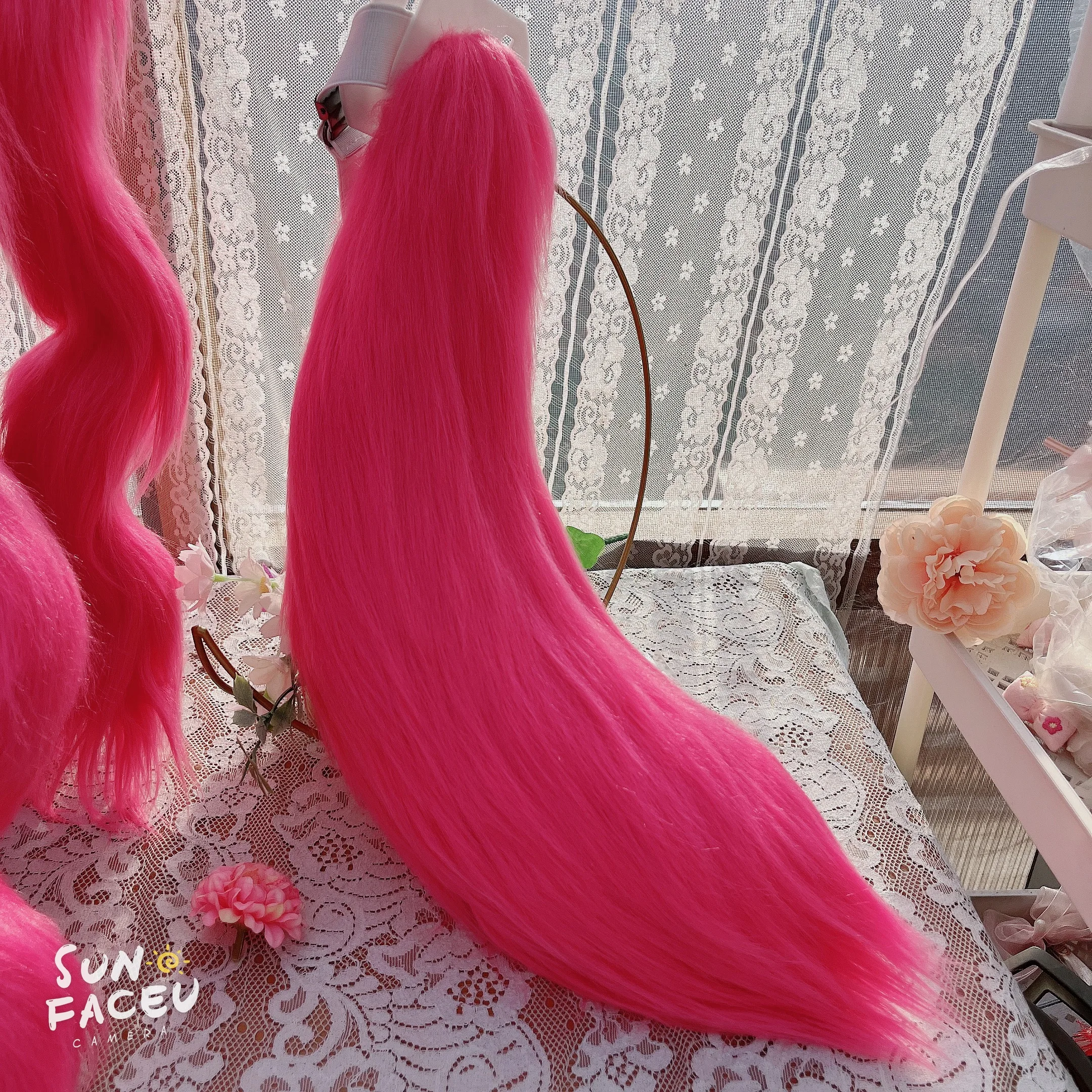 Fursuit de Anime para niños, disfraz de Cosplay peludo Kigurumi, cabeza de pelo azul, zapatos de cola de pata, muñeca Comiket Furries, máscara Kig, regalo de 5 a 18 años