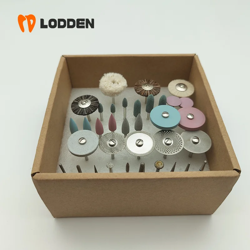 Schleif- und Polierset für Dentallabore für Metall, Acryl, Keramik, Zirkonoxid, Lithiumdisilikat mit Diamantbohrern und Gummirollen – Detail 21