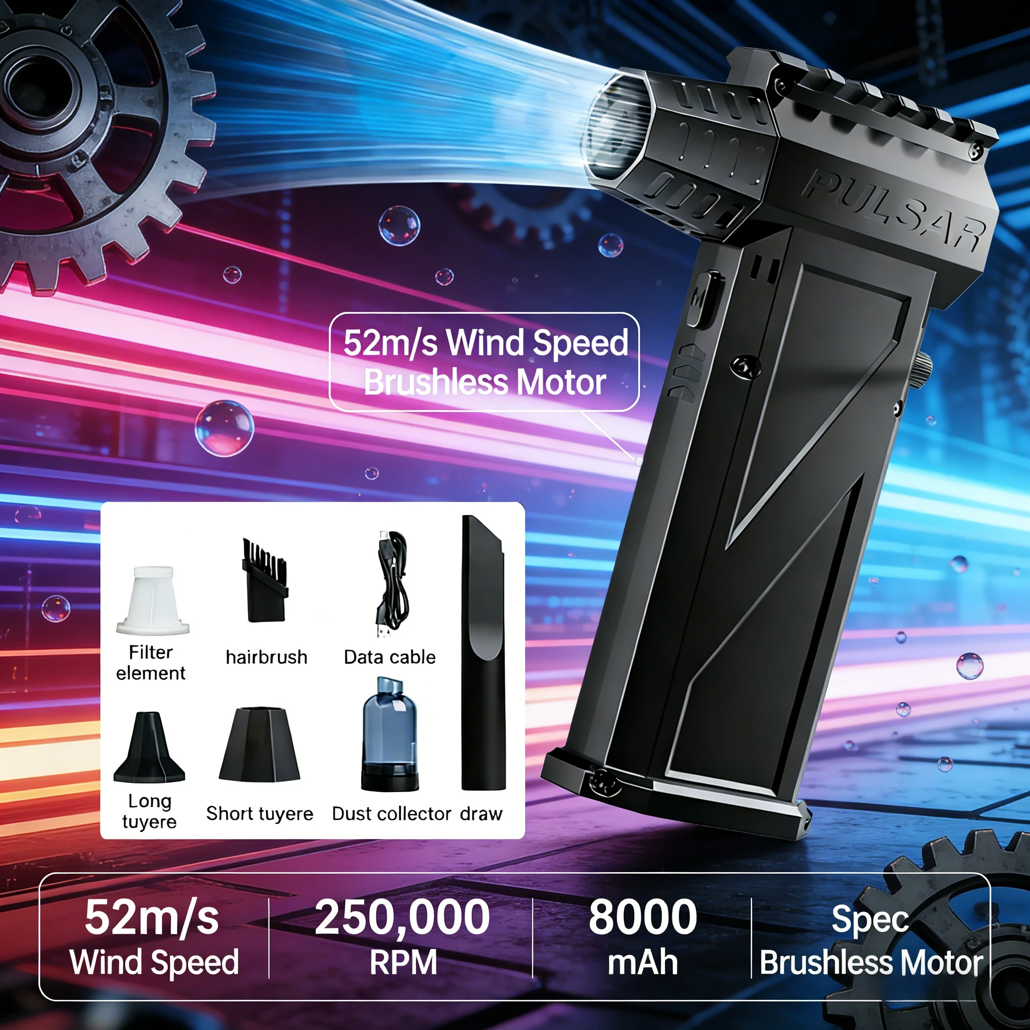 

Новый турбовентилятор X3Pro Turbo Jet | Скорость ветра 52 м/с, бесщеточный двигатель 250000 об/мин, перезаряжаемый аккумулятор 8000 мАч.