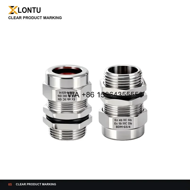 Wmwmnu for LONTU Explosion Proof Low Voltage Industrial Cable Sealing Gland 304SS M16 M72 Ex Eb IIC Gb IP66 for