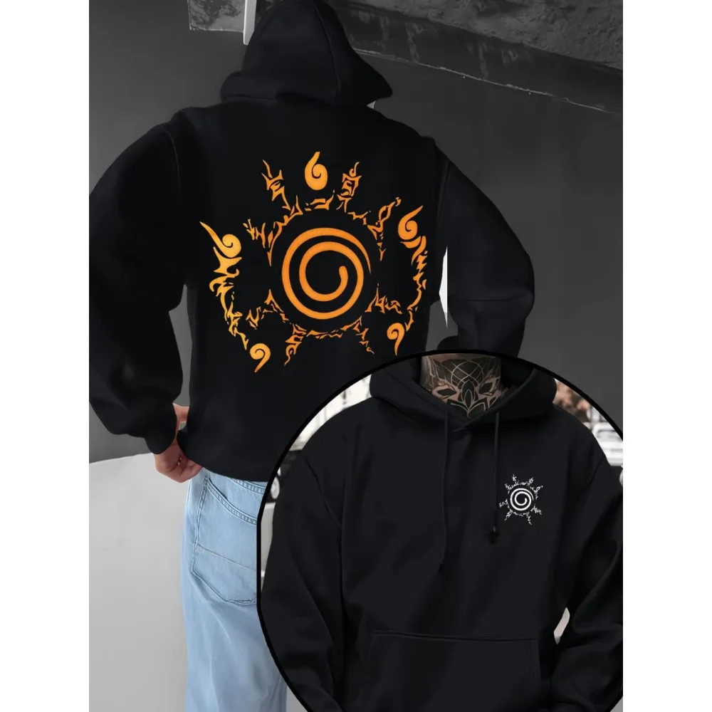 

MINISO толстовка с принтом аниме 2026, осень/зима, новый мужской и женский повседневный джемпер, свободная уличная толстовка в стиле хип-хоп, большая толстовка с капюшоном