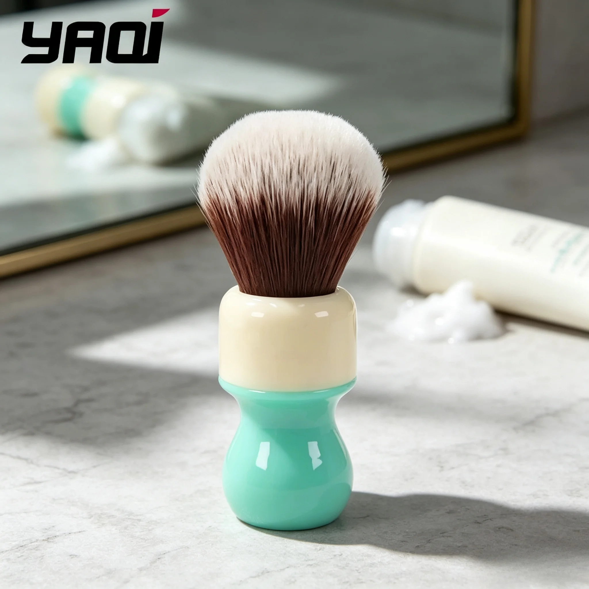 2026 Shaving Brush YAQI Surf 22mm Hot Selling Men's Collectibles Wet Shaving Brush Synthetic Hair with Resin Handle 