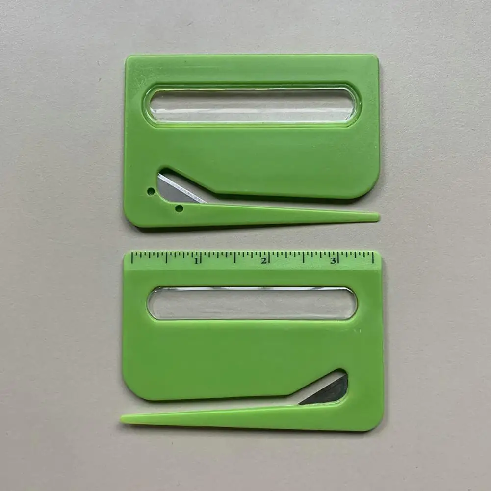 3Pcs 3 In 1 Letter Opener 9.5cm With Magnifying Glass And Ruler Precise Cutting Technology Ergonomic Design Envelope Openers