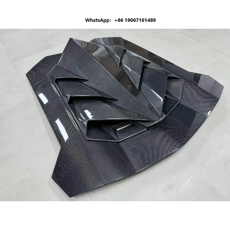 Carbon Fiber Rear Engine Hood Cover Car Bonnet Exterior Tuning Parts xyl