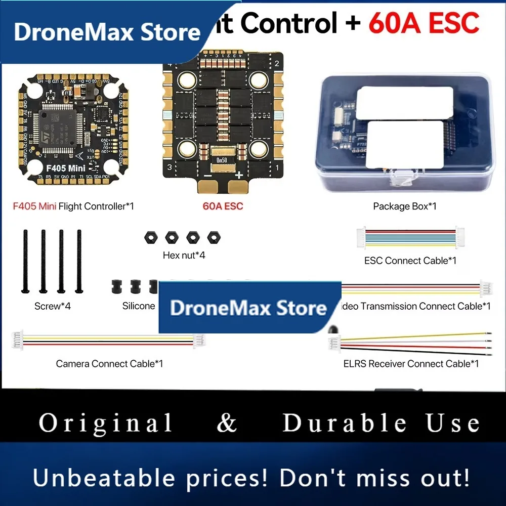 DroMa9IMOD MINI F405 Flight Stack F405 Flight Control 60A ESC 3-8S Lipo 20x20mm ICM42688 Gyro For RC 7-10inch FPV Racing Drone