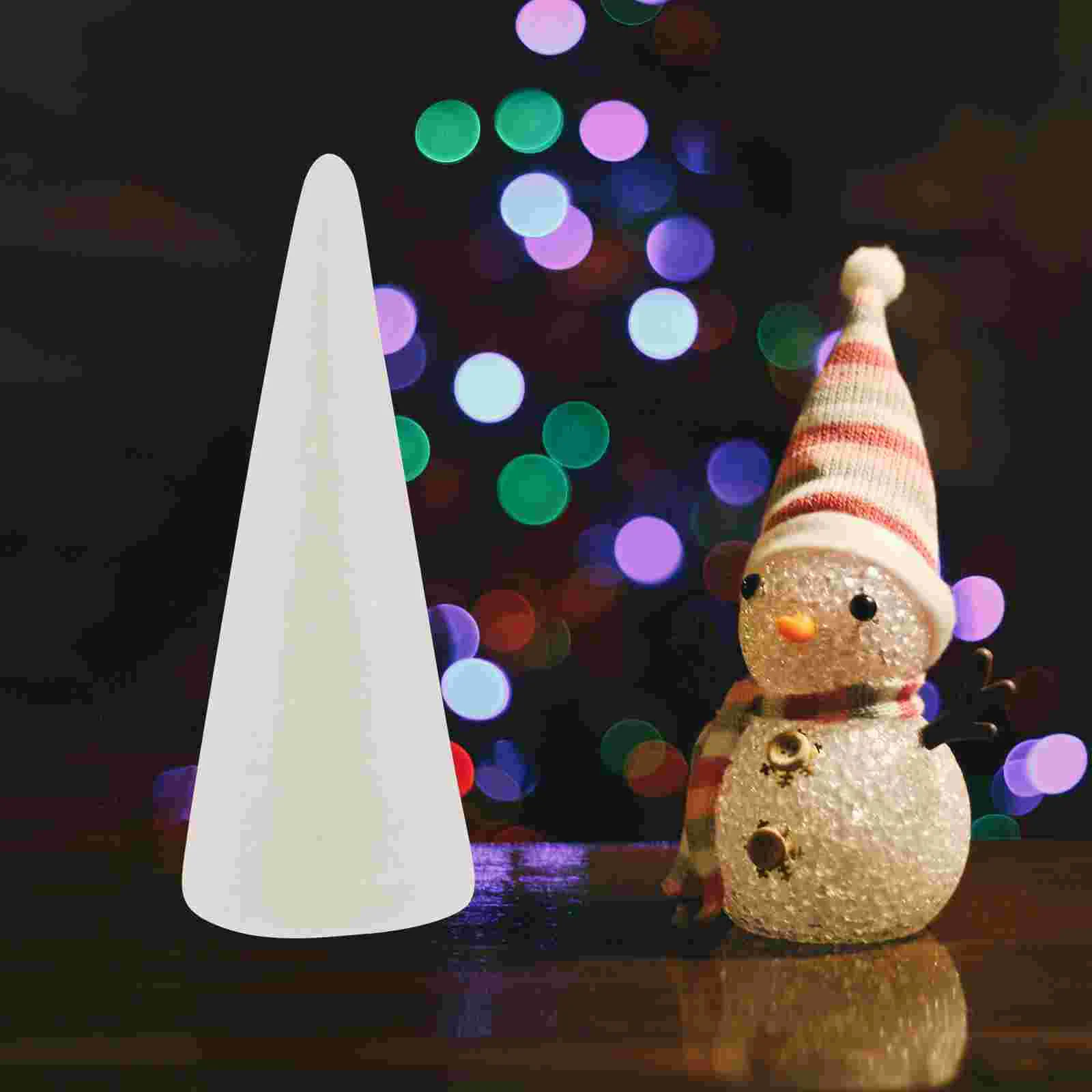 15 Pcs Conical Foam Christmas Tree DIY Craft Cones Foams Toys Ornament Trees Children Picture Material