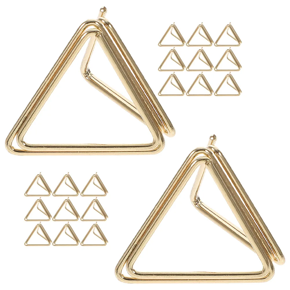 20pcs Triangle Memo Clips Paperclips Shaped Desk Clamps Note Holders Aluminum Alloy Table Number Photo Menu Stand