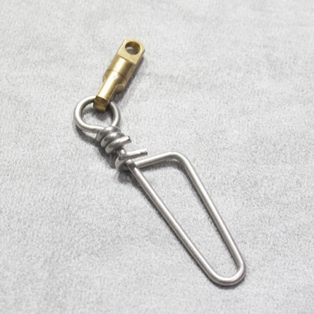 Conector giratorio de pesca con pin de cobre goma y acero inoxidable