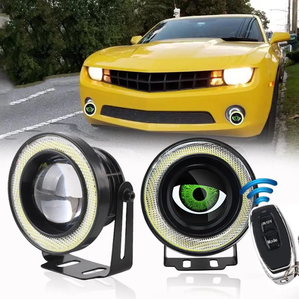 

3D Dynamic Devil's Eye LED Light Waterproof Headlight 82 Modes Retrofit Kit For Car Motorcycl For Motorcycle Decoration F0N6