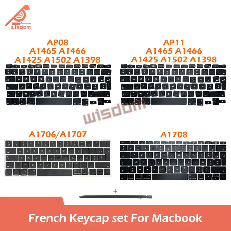 Laptop French Keycaps Keys For Macbook A1932 A1466 A1502 A1706 A1990 A2337 A2338 A2141 A2681 A2442 A2780 A2941 Keyboard Repair