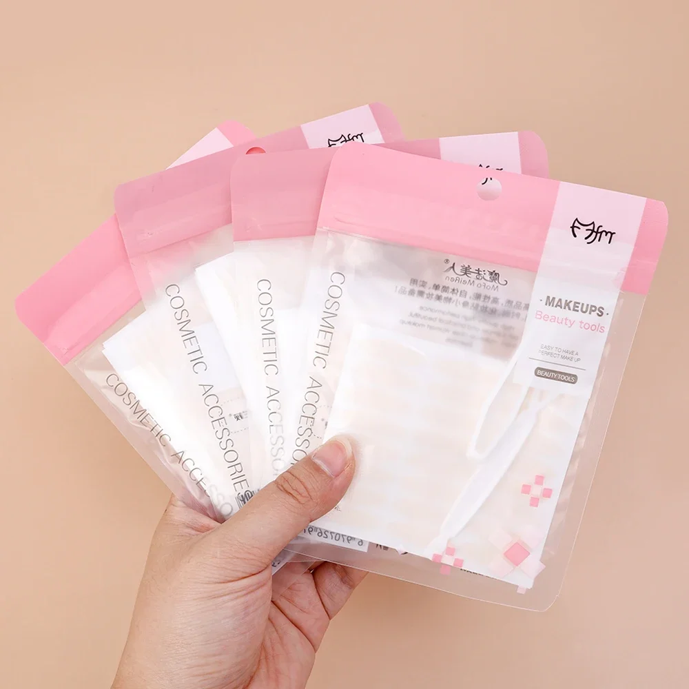 กันน้ําธรรมชาติ Double Eyelid สติกเกอร์แต่งหน้าที่มองไม่เห็นโปร่งใส Self-กาวตาข่าย-ลูกไม้ตาเทป Eye ผู้หญิงเครื่องมือความงาม