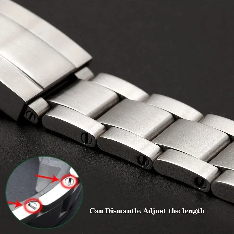Watch Accessories Band for Rolex Fine-tuning Pull Teeth Strap Watch Belt 904 Steel Solid Submariner Water Ghost Bracelet 20mm view 2
