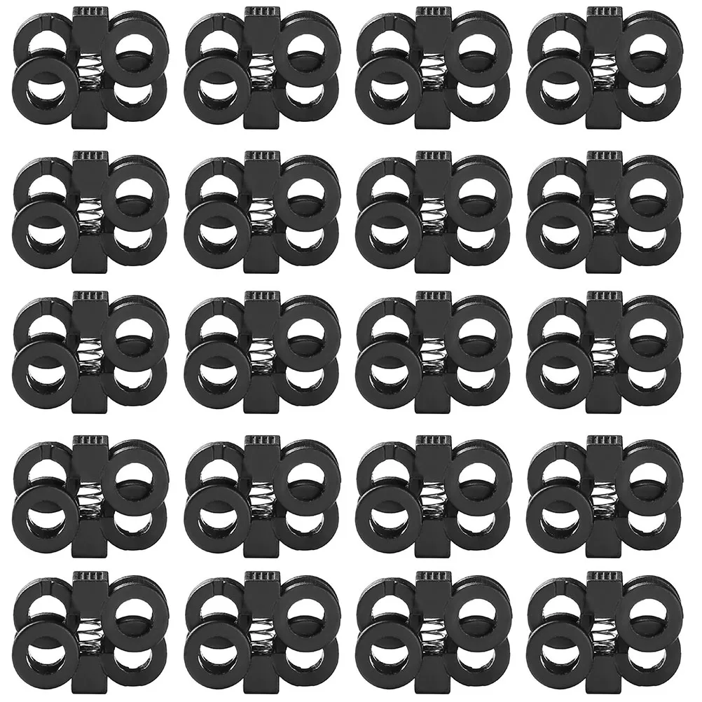 

20 Pcs Shoelace Buckle Tieless Clips Anti Loose Laces Running Shoes Supplies Fixation Buckle Men Women Shoes Accessories