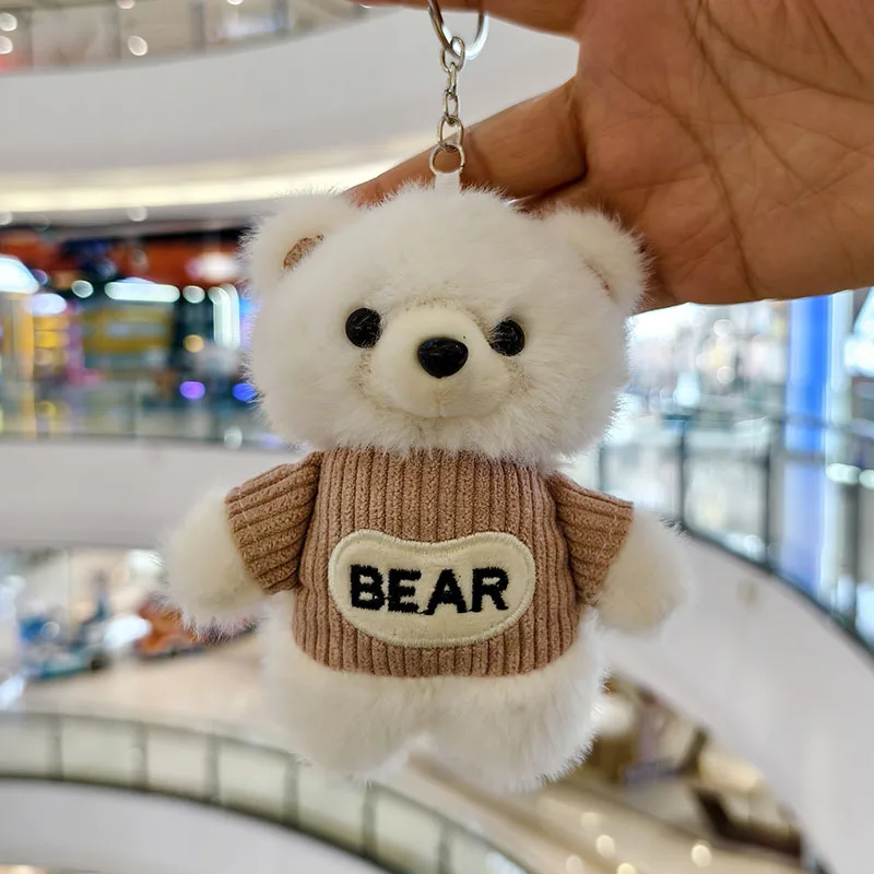 Adorable Little Bear Plush Toy Letter Bear Doll Keychain Bag Pendant Gift Creative Festive Supplies Universal Pet Series