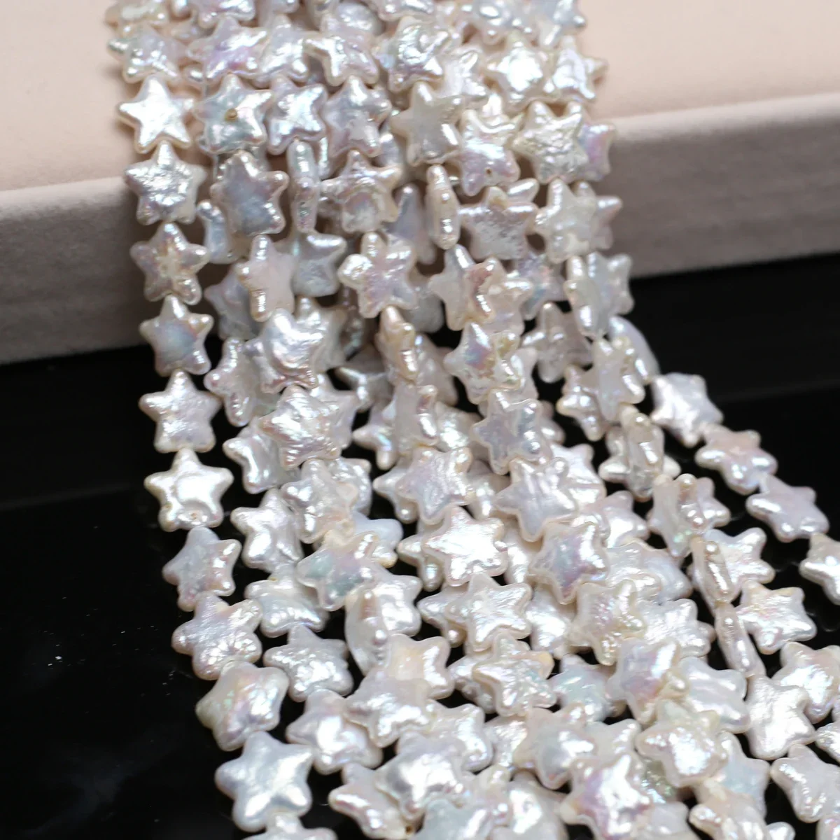 Natural White 12x12mm Freshwater Star Shape Pearl Stand for Jewelry Making Necklaces Bracelets Earrings Accessories Gifts