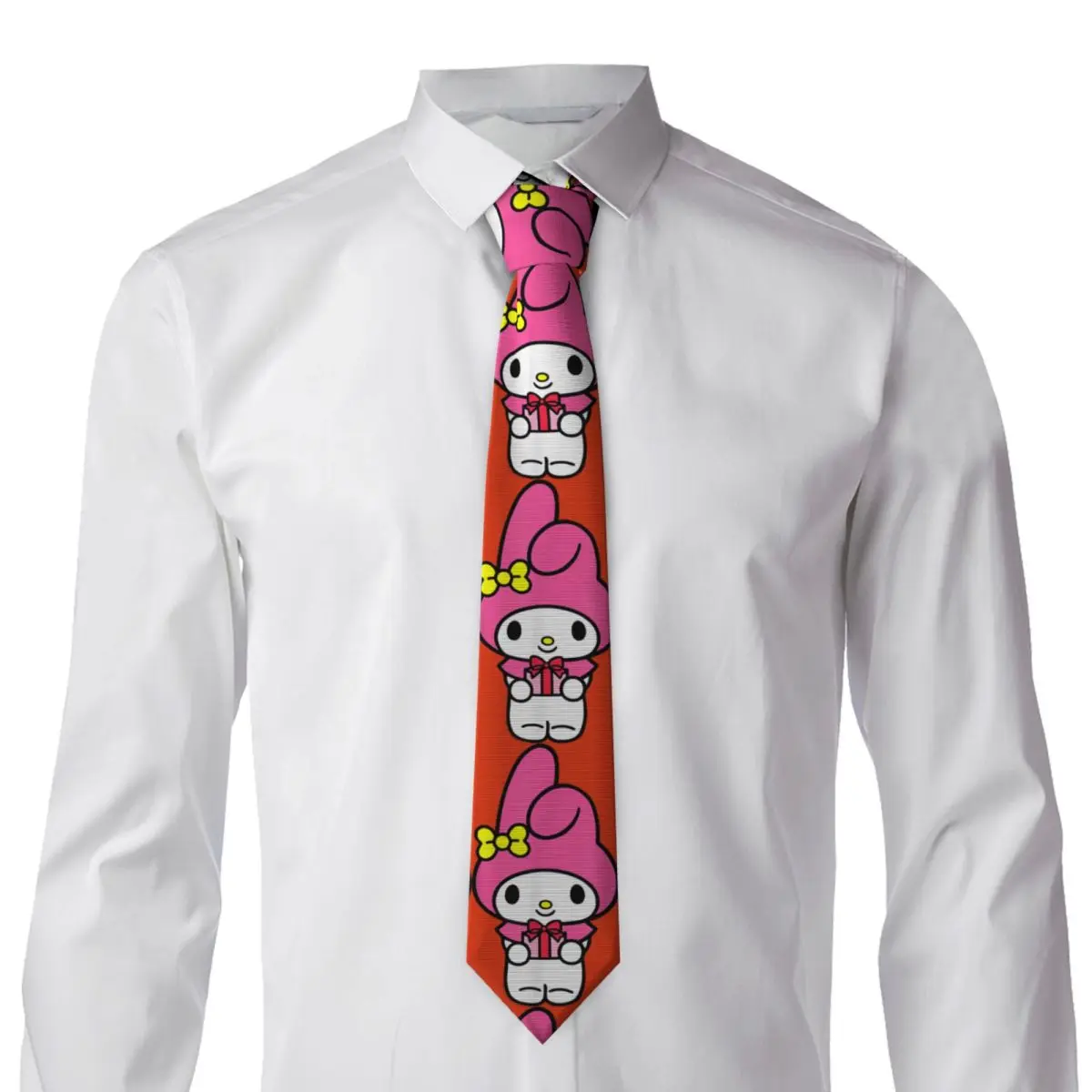 Corbatas con diseño de corbata delantera y trasera My Melody, corbatas con cuello divertido Kawaii para hombres y mujeres, accesorios para corbatas para fiesta de boda
