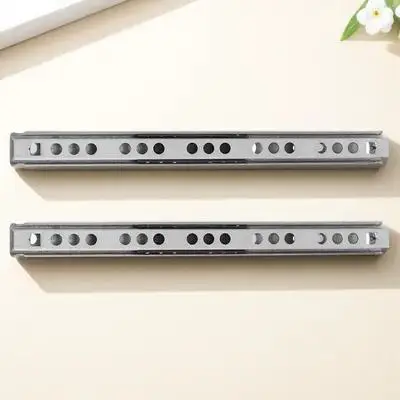 2Pcs Full Extension Ball Bearing Drawer Slides Steel Cabinet Glides Quiet Operation Compact Spaces Dual Direction
