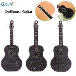 1pc 1/6 1/12 Scale Miniature Dollhouse Guitar Model Dollhouse Simulation Musical Instrument Toy Dolls House Decor Accessories