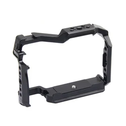 Camera Cage for Panasonic LUMIX S5II S52 with Cold Shoe Mount and 1/4 3/8